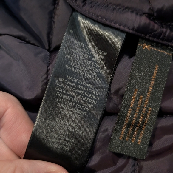 Coach Quilted Jacket Women's XS Purple Designer - Picture 5 of 8